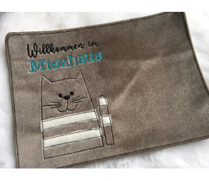 Stickdatei - Streifenmieze Doodle Appli